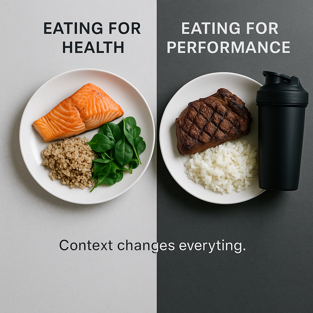Eating for Health vs. Eating for Performance: Why Context Changes Everything