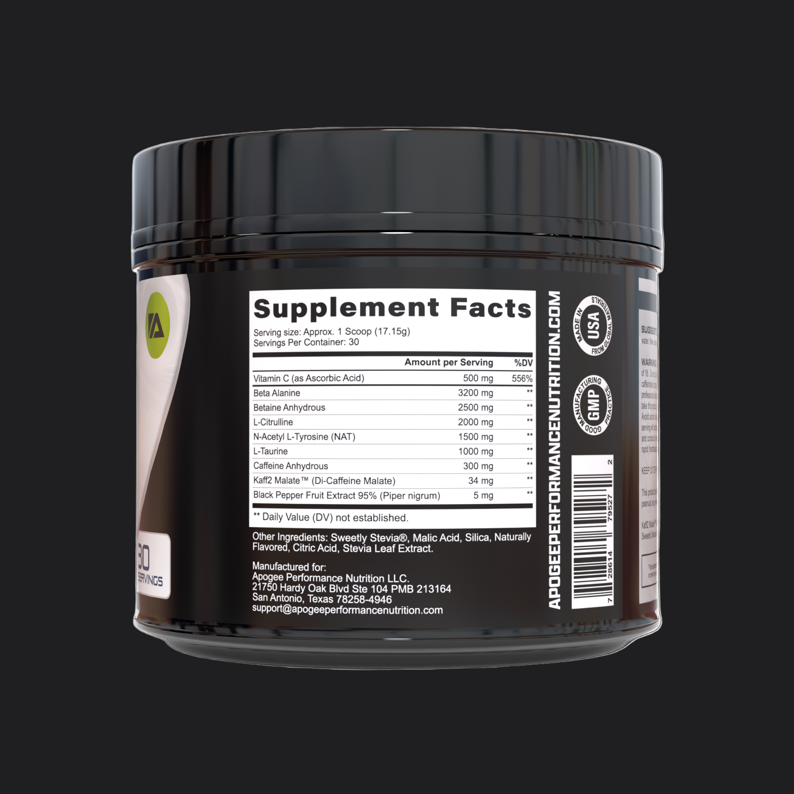 Apogee Performance Nutrition Outer Limit tingle free pre-workout supplement